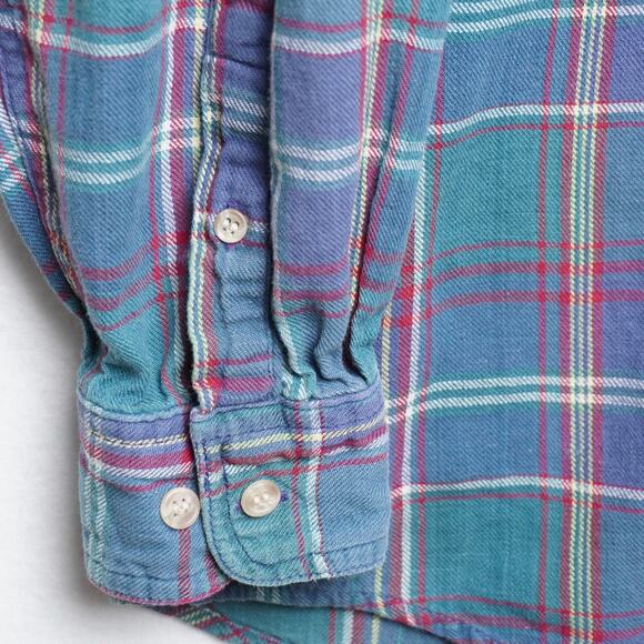 Midwest Traders Plaid Flannel Shirt Vintage Soft Worn-In Size M - Picture 6 of 9
